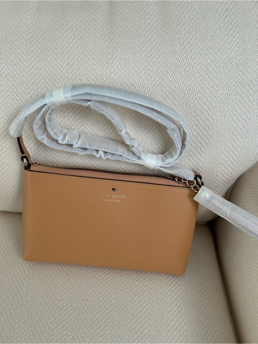 kate spade Leather Crossbody in Caramel/Tan